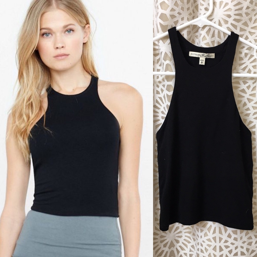 Express One Eleven Racerback Crop Top